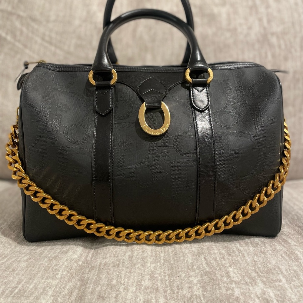 Vintage Dior Trotter Diorissimo Boston Bag